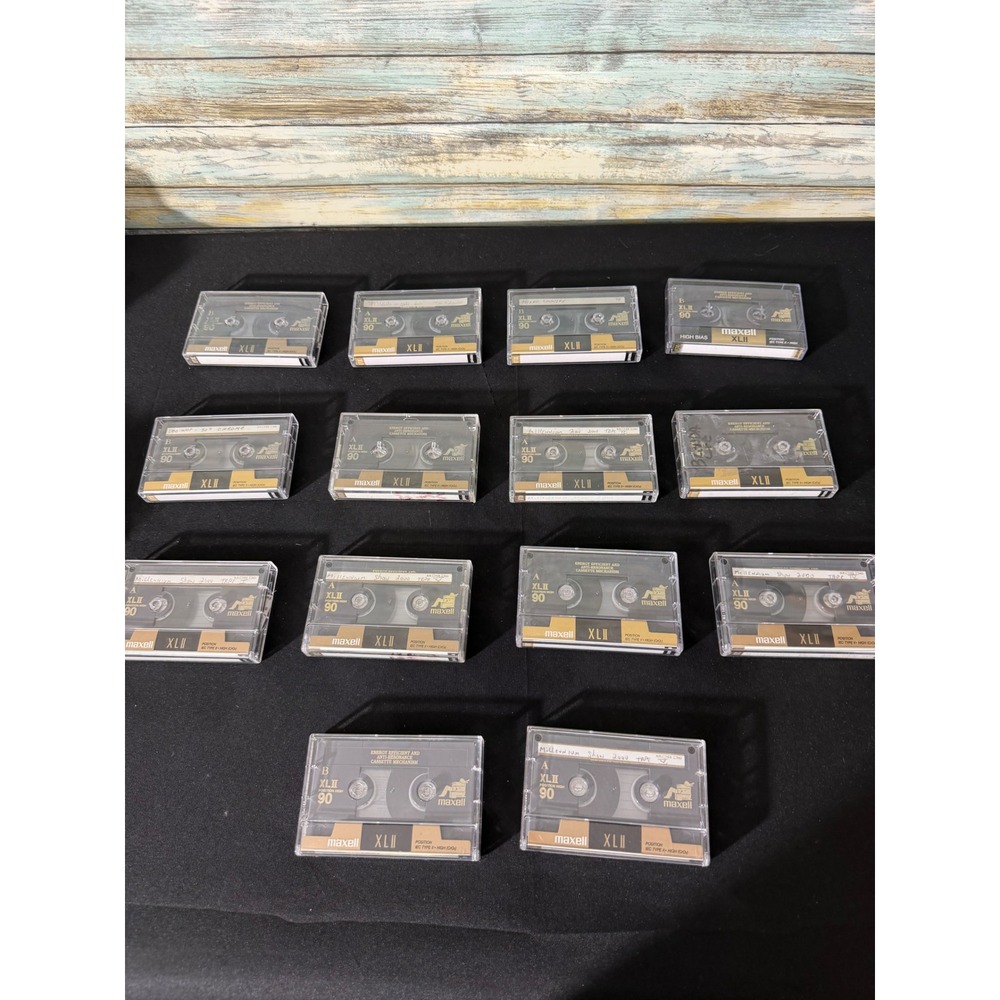 Lot of 14 Maxell XLII 90 High Bias Type II Cassette Tapes Used Pre-owned